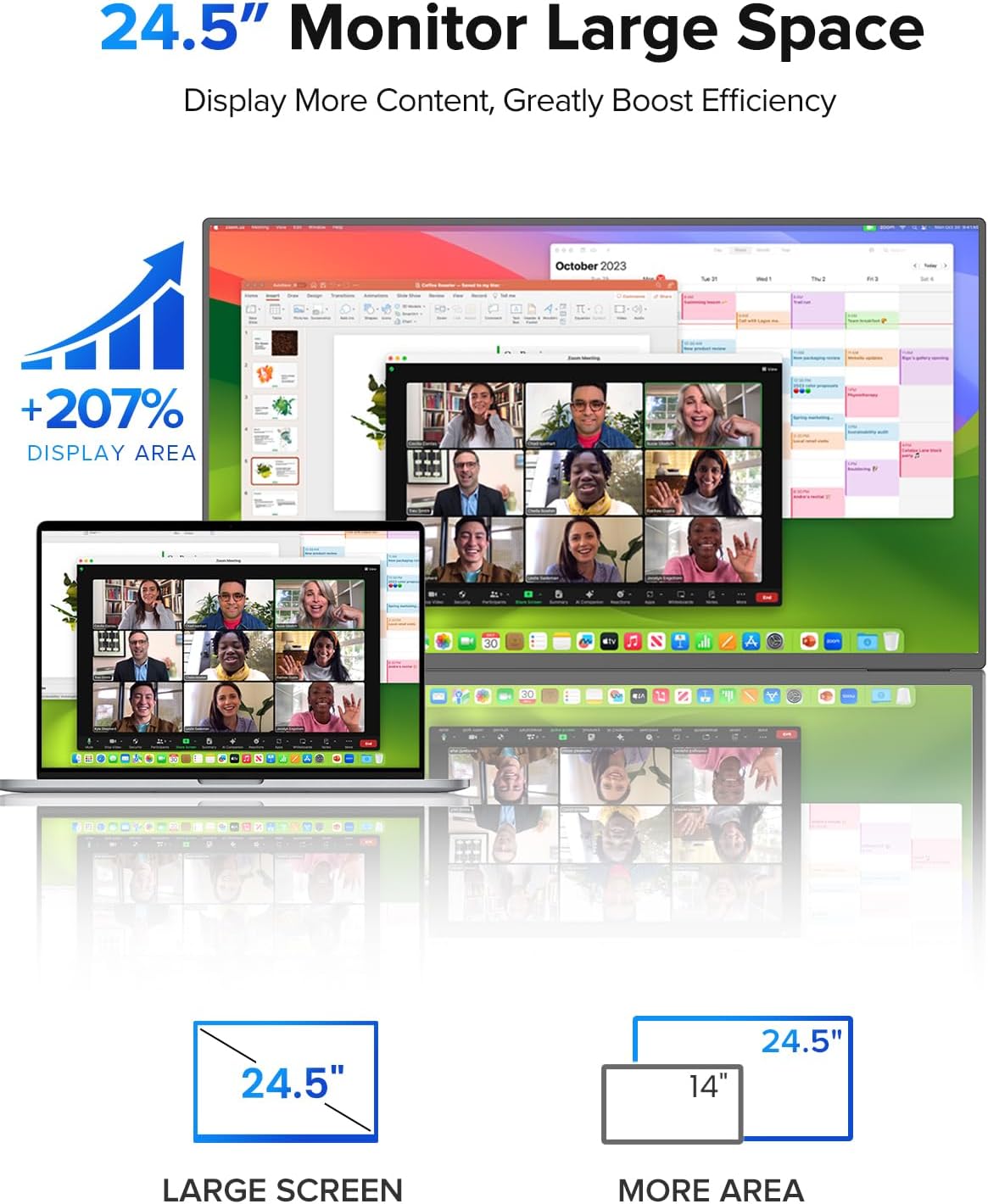 Detalle de UPERFECT 165Hz Touchscreen 24.5” 2K Portable Gaming Monitor review