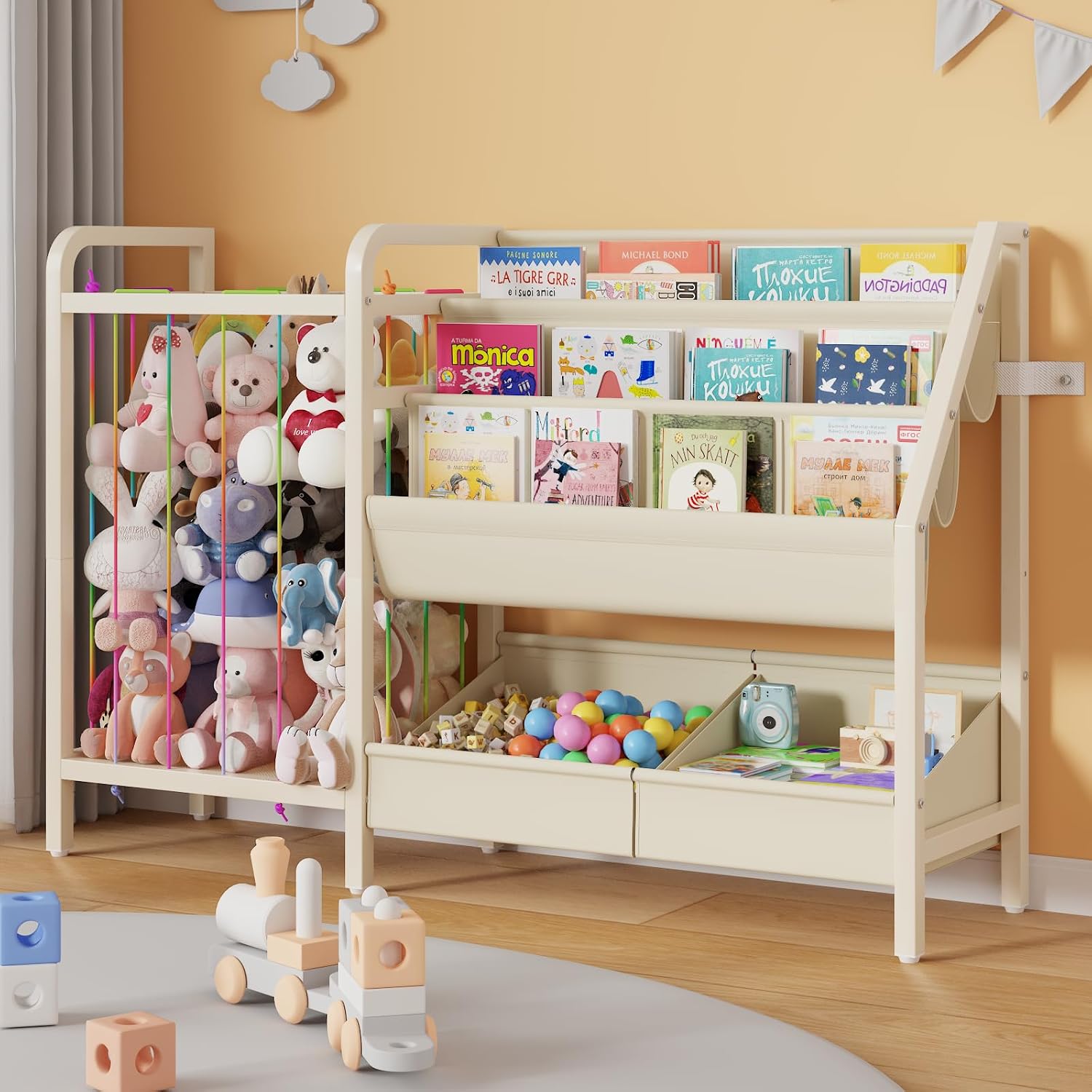 Detalle de CYXPHION Kids Bookshelf with Oxford Cloth