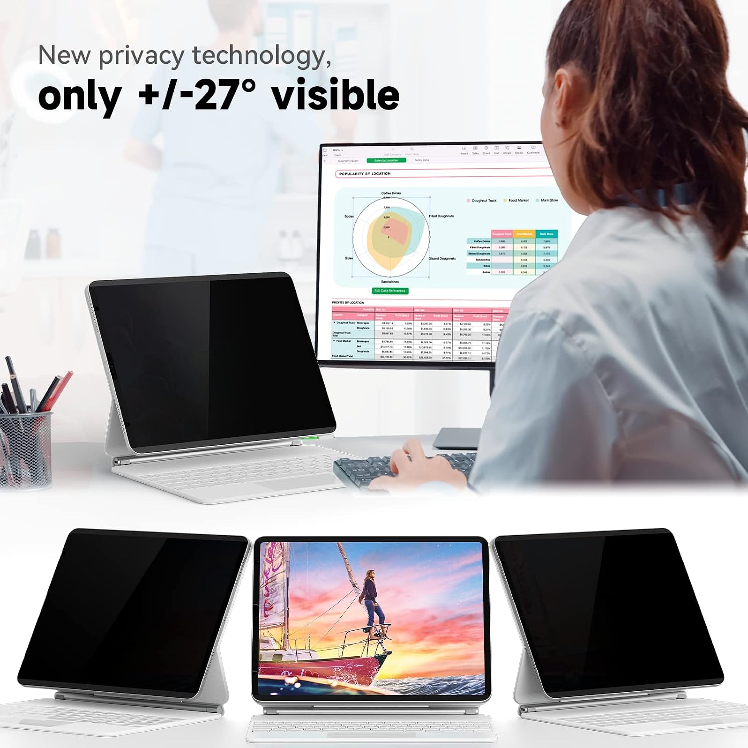 Detalle de IPROKKO Magnetic Privacy Screen Protector 10.9 inch