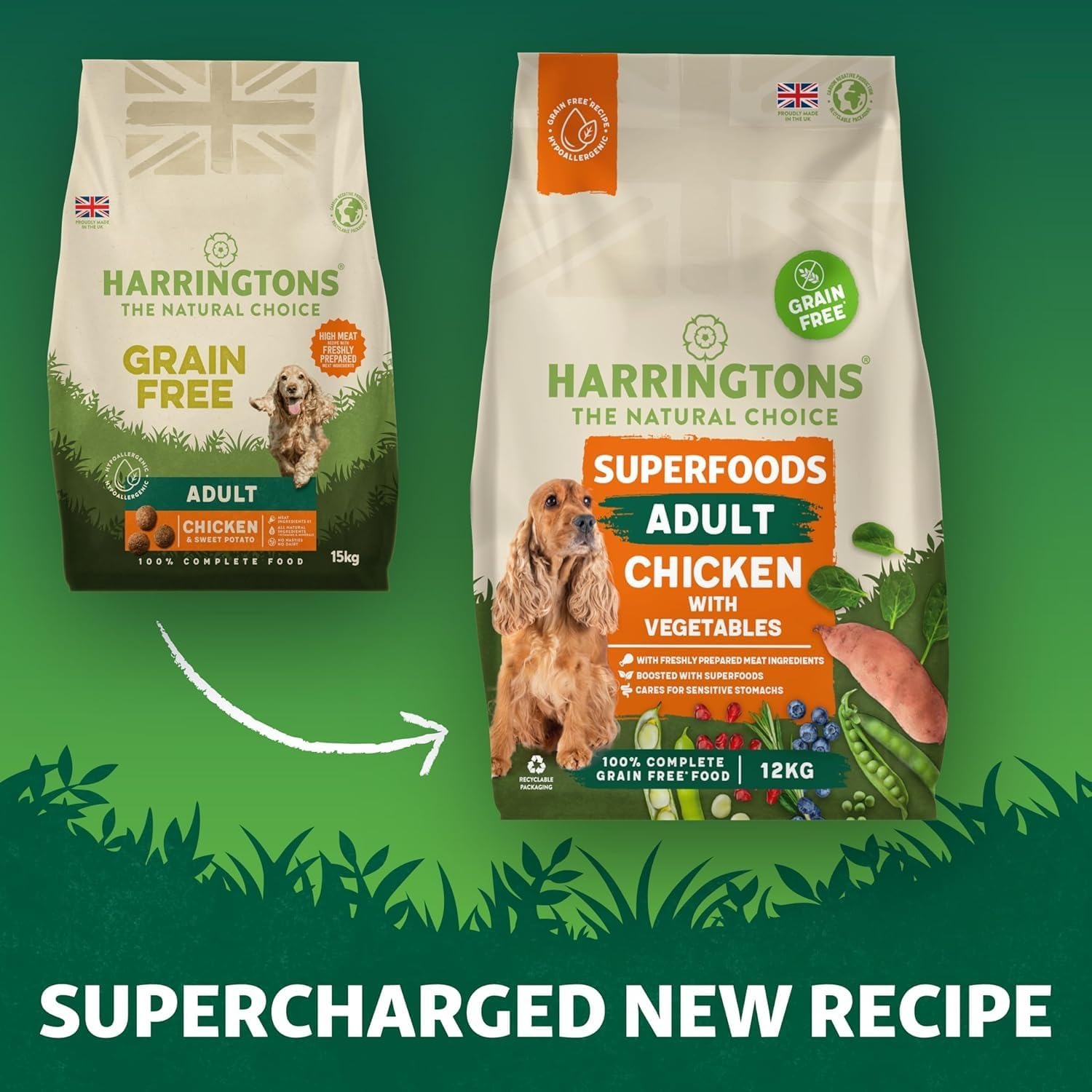 Thumbnail 5 de Harringtons Superfoods Dry Adult Dog Food Chicken & Veg 12kg