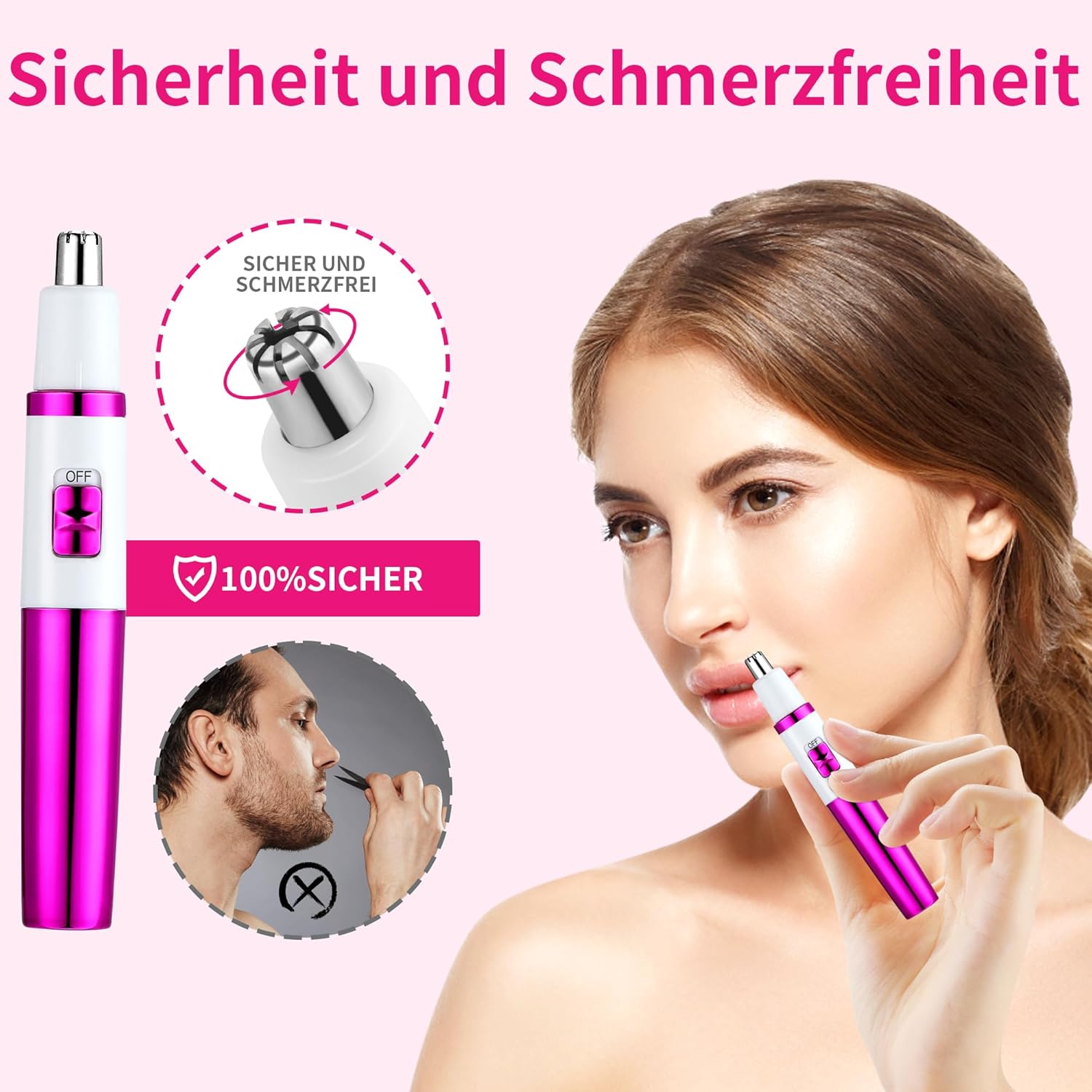 Detalle de NUMIFUN Nasenhaartrimmer 6500 rpm ✂
