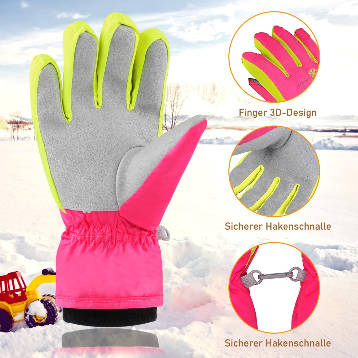 Thumbnail 4 de TBoonor Winterhandschuhe Kinder wasserfest