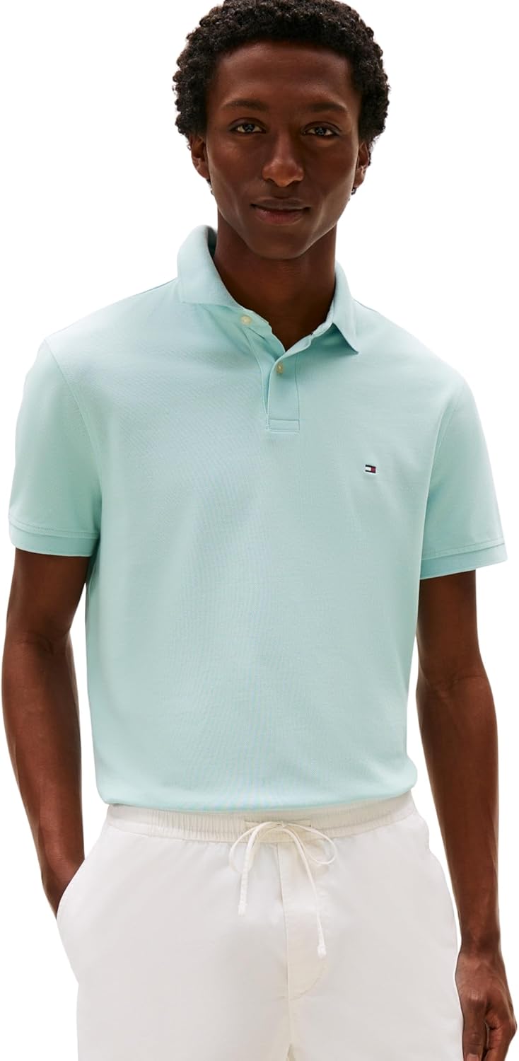 Detalle 2 de Tommy Hilfiger Herren Poloshirt Kurzarm 1985 Regular Fit