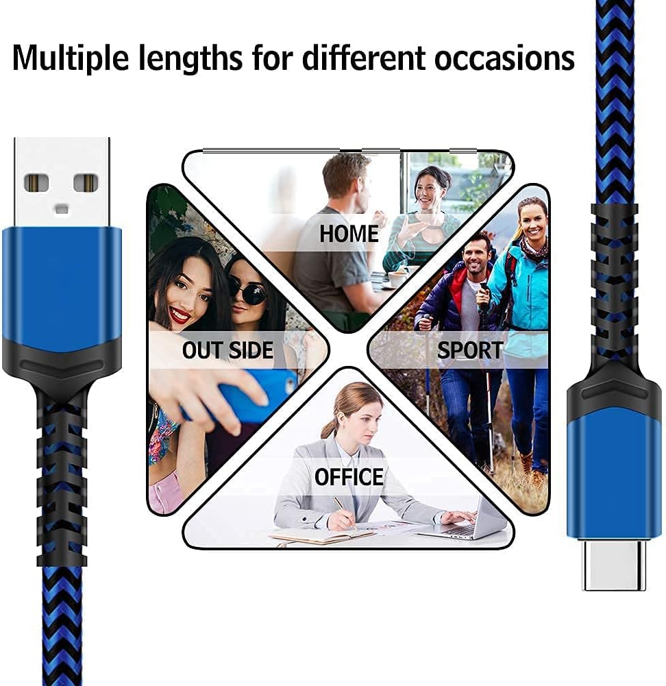 Thumbnail 4 de USB Type C Cable 5Pack Nylon Braided