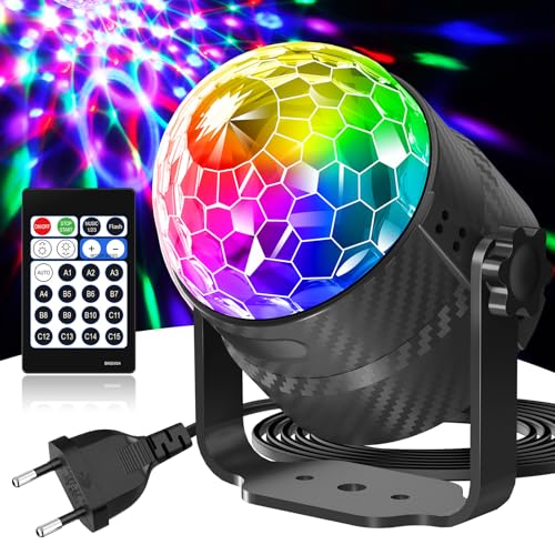 Detalle de Boule disco Gobikey Rotation 360° avec télécommande – LED RGB et contrôle musical