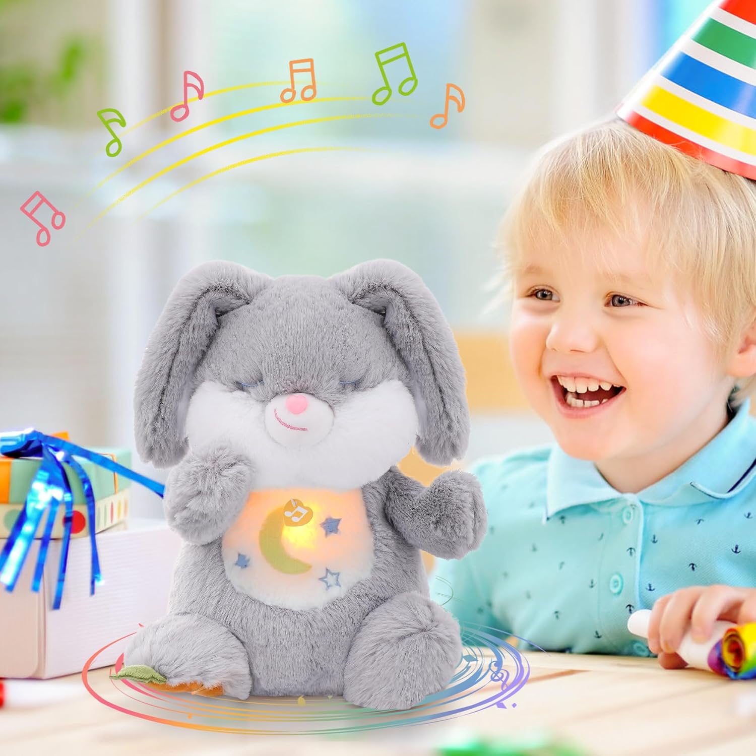 Thumbnail 6 de Edencomer Breathing Bunny Plush Baby Toy