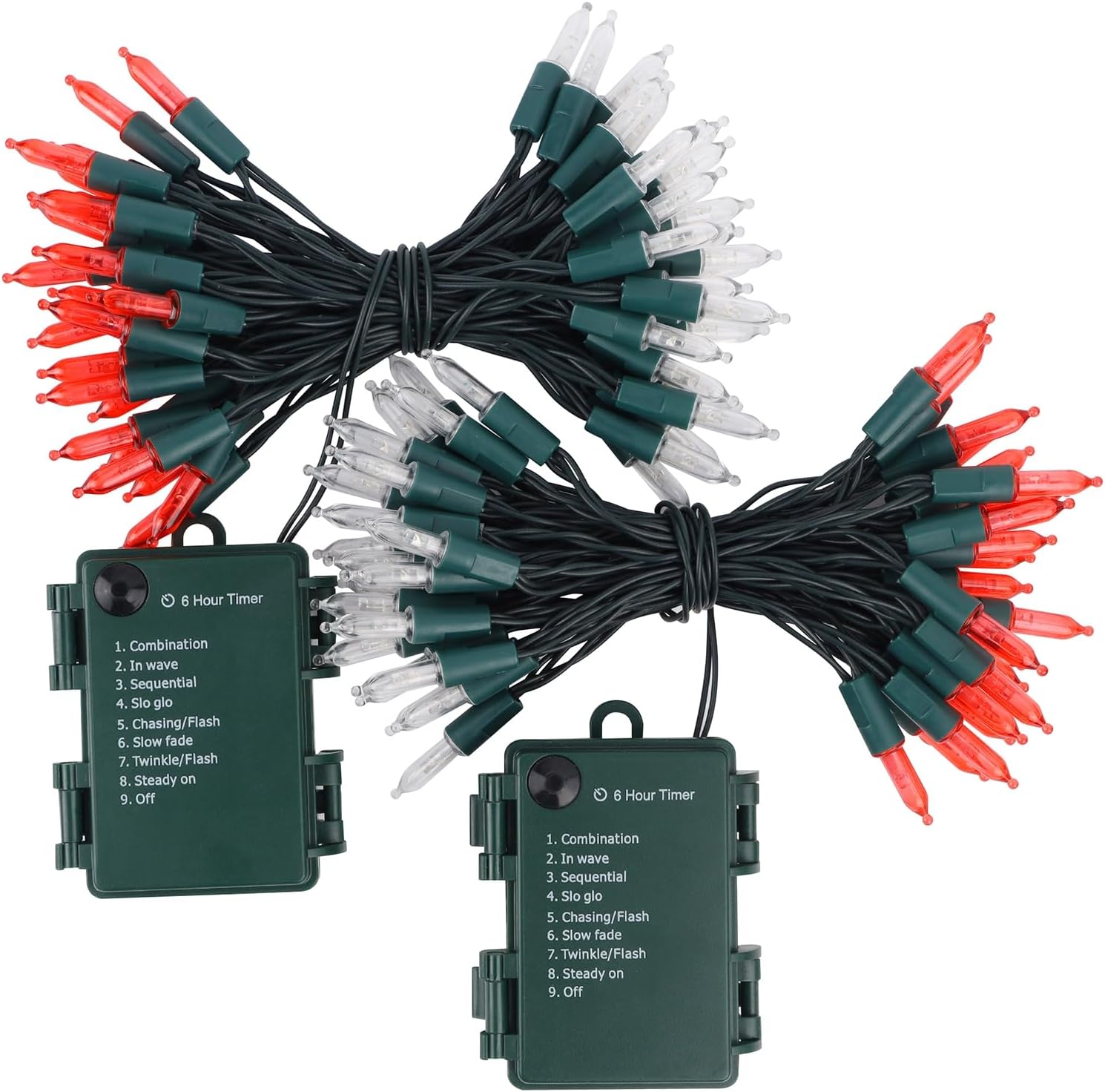 Thumbnail 6 de WATERGLIDE HB50LP-RW2 2-Pack LED String Lights, Red and White, 8 Modes