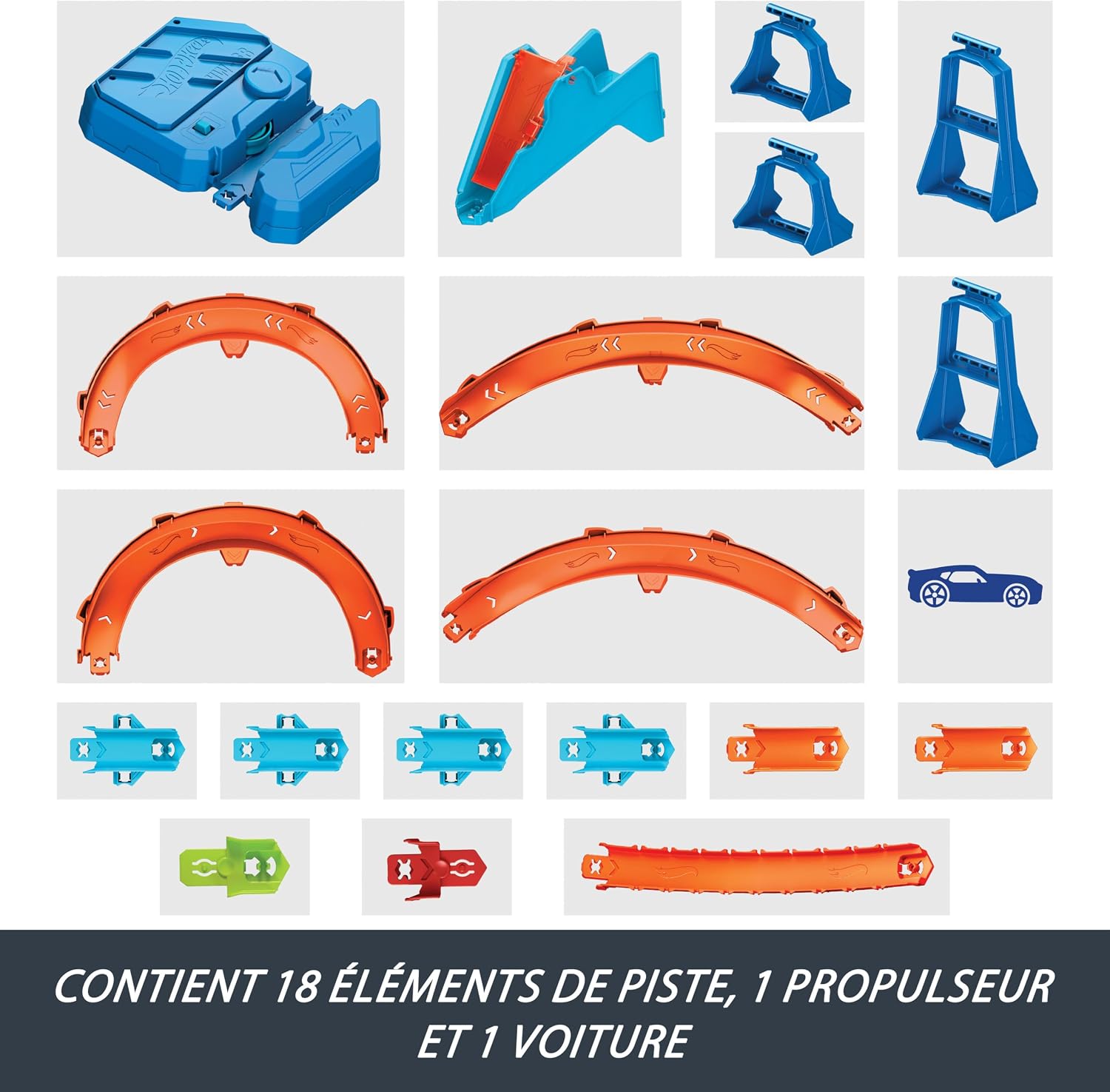 Thumbnail 4 de Hot Wheels Circuit Speedway Track Creator avec tremplin propulsé et voiture miniature – coffret Track Creator de luxe