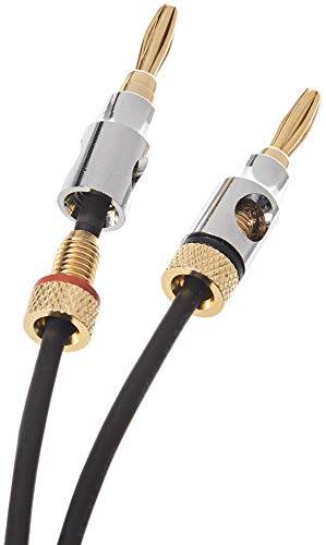 Thumbnail 3 de Amazon Basics Câble d’enceinte 16AWG avec embouts banane plaqués or (4 mm) – 1,8 m, CL2, 99,9 % sans oxygène