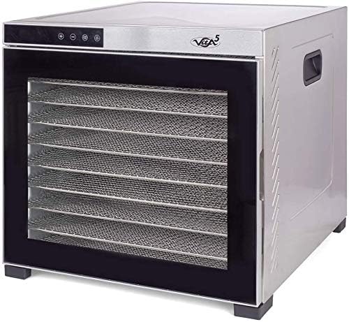 Detalle de VITA5 5356712 Nobel Pro 10 mattork med 10 rostfria galler och 24-timmarstimer