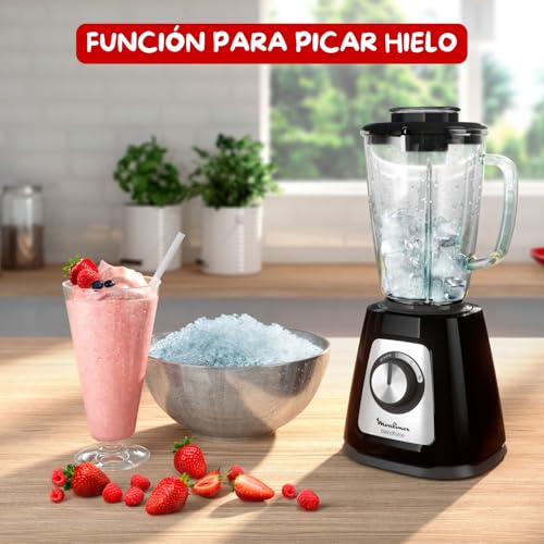 Detalle de Moulinex Blendforce 2 LM4308: batidora de vaso potente de 800 W con jarras y seguridad inteligente