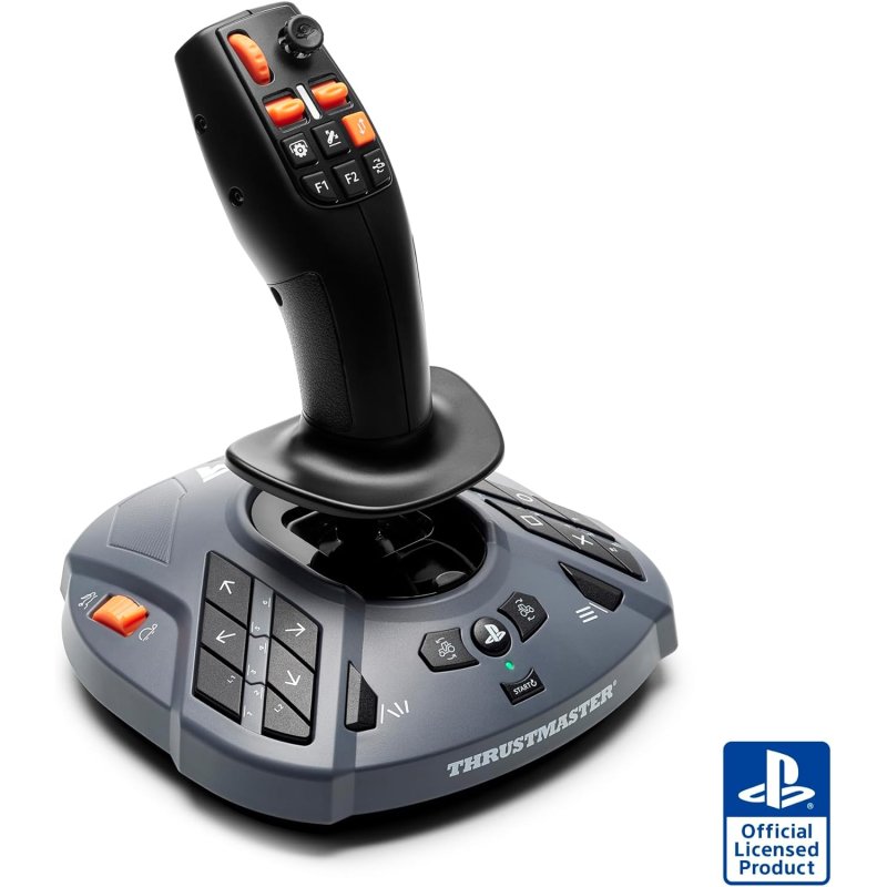 Detalle 2 de Thrustmaster SimTask FarmStick joystick H.E.A.R.T ambidiestro con 33 botones para PS5 y PC