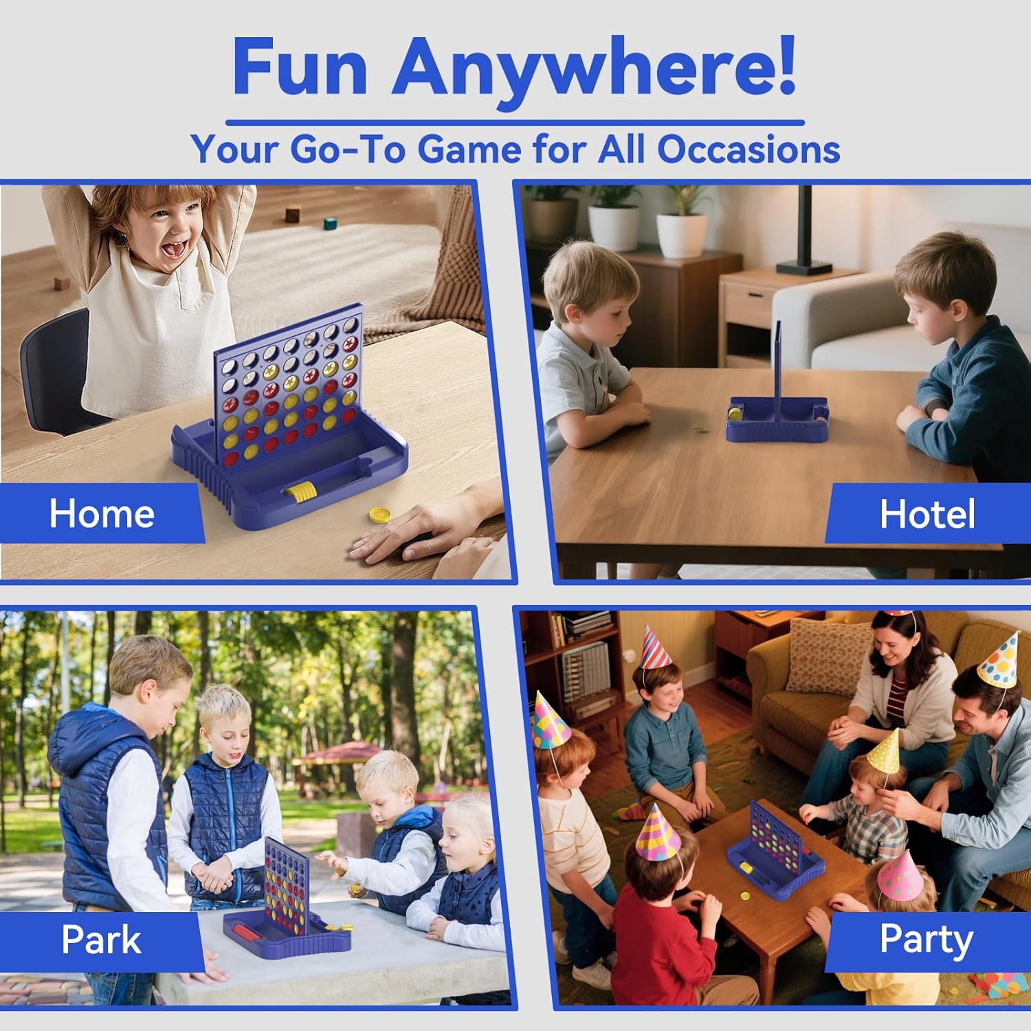 Detalle de Pup Go 4 in a Row Game – Family Strategy Board Game (Blue)