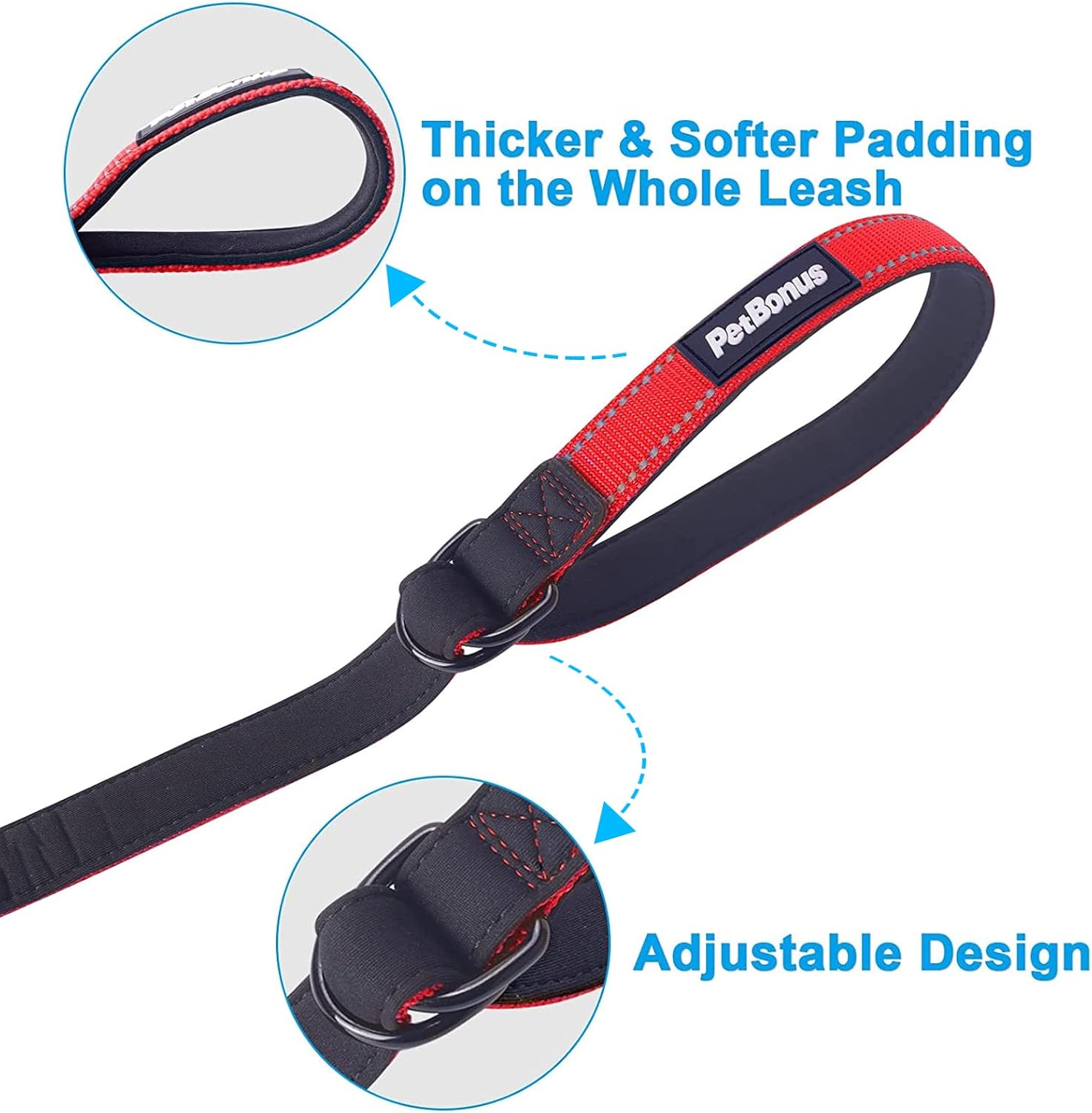 Thumbnail 2 de PetBonus Short Dog Lead Safety Wrist Strap for Retractable Leash (Red)