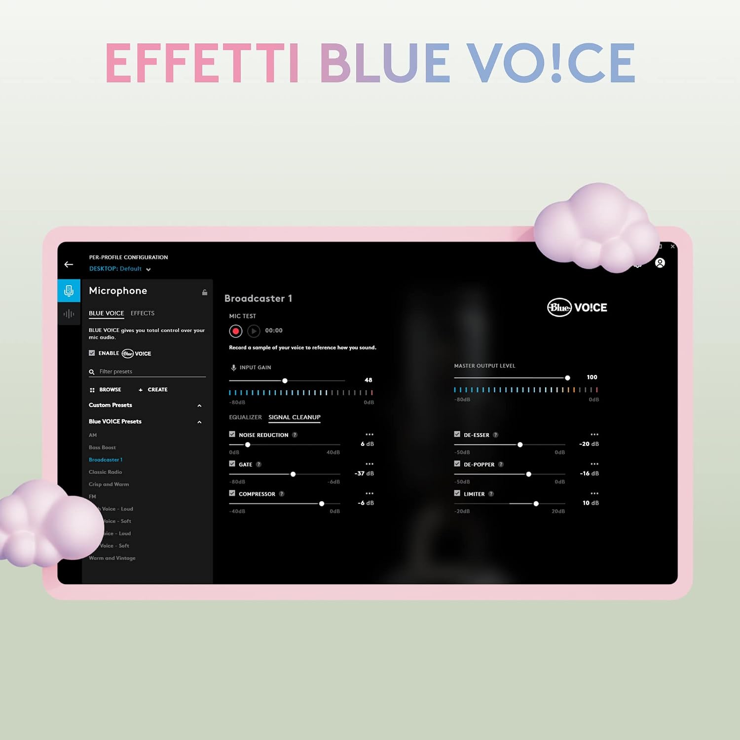 Detalle de Logitech G Blue Yeti USB-Gaming-Mikrofon (Sonderedition, Weiß) mit Blue VO!CE und Streamlabs-Themes
