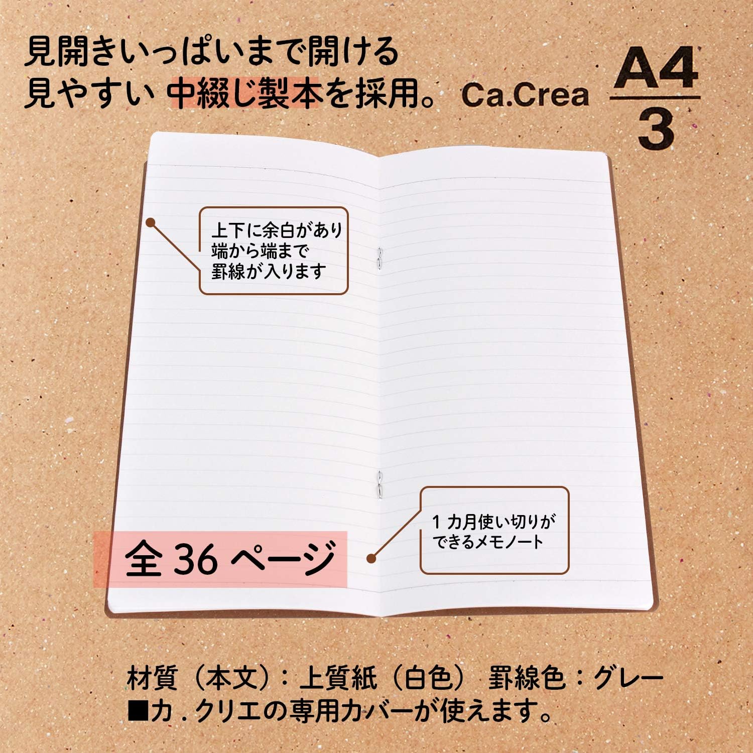 Detalle de PLUS NO-681DA カ.クリエ アシストノート 横罫6.5mm 5冊セット