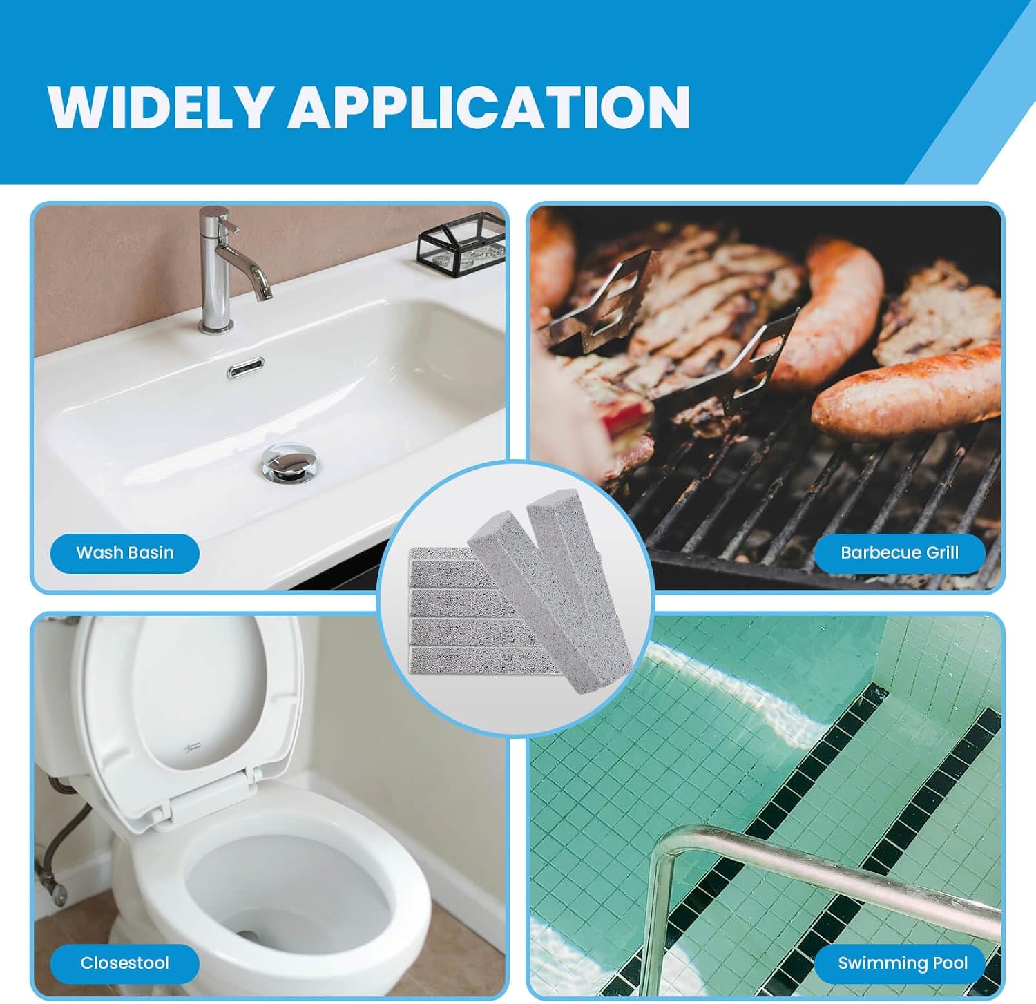 Detalle de Riuja FSS-0820-1 Pumice Stone Cleaner, 14-Pack for Toilet and Tile Cleaning