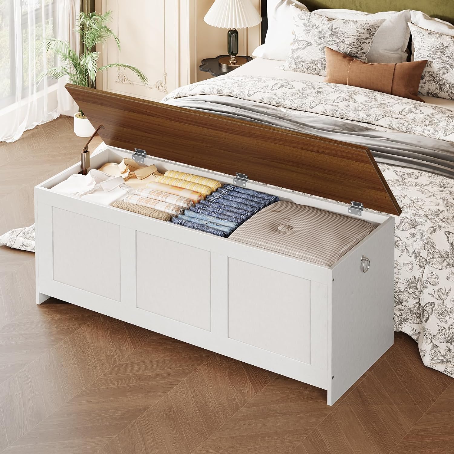 Detalle 2 de HOOBRO Storage Bench, 43.3-inch