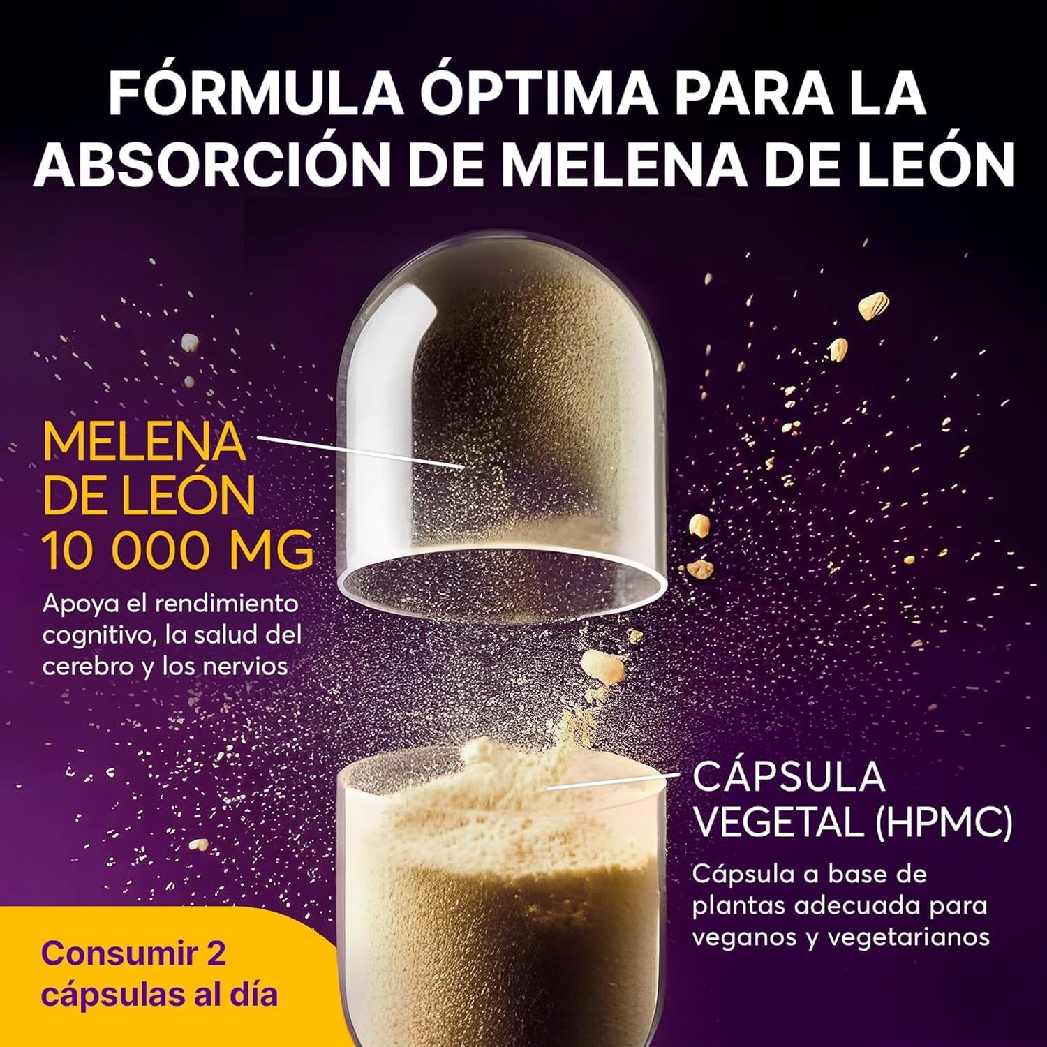 Thumbnail 4 de Melena de León Cápsulas 10.000 mg 180 cápsulas