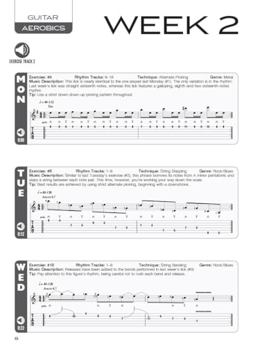 Thumbnail 6 de Guitar Aerobics: 52 semanas de ejercicios diarios para desarrollar y mantener la técnica de guitarra — Hal Leonard