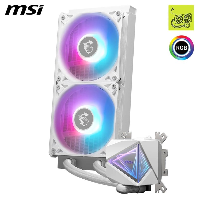 Thumbnail 2 de MSI MAG CORELIQUID I240: refrigeración líquida 240 mm en blanco para jugadores que exigen fiabilidad