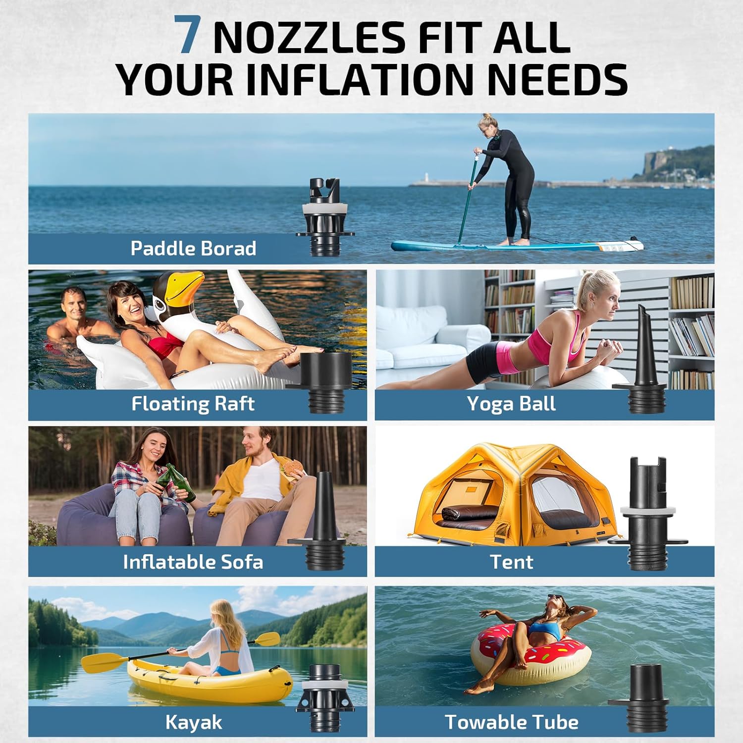 Thumbnail 6 de Swonder Seafalcon Paddle Board Pump – High-Pressure Electric Air Pump with Auto Shut-Off (Smokey Azurite)