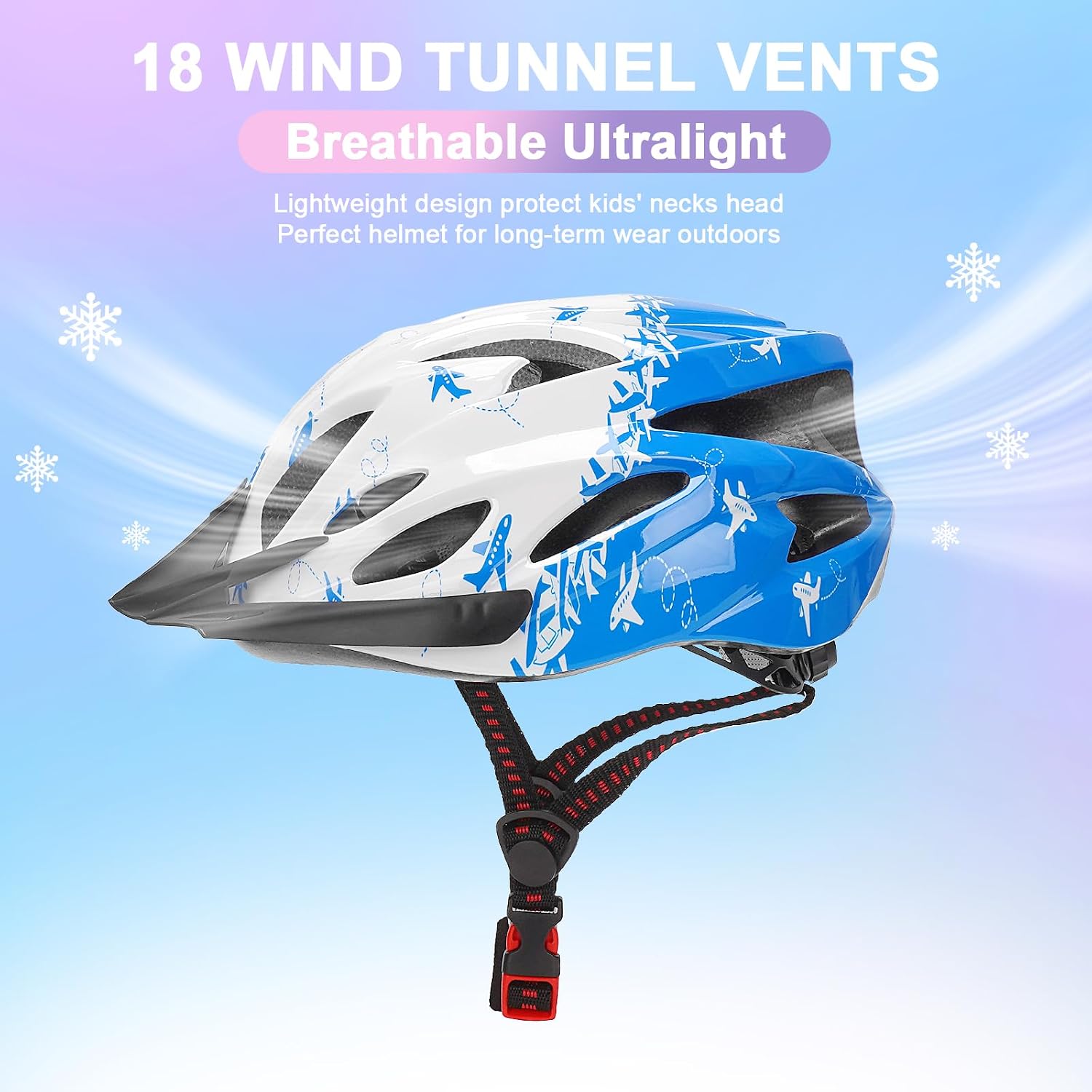 Detalle de Zamufo Kids Bike Helmet for Age 8-15 with Visor – Lightweight, Adjustable, 54-59cm