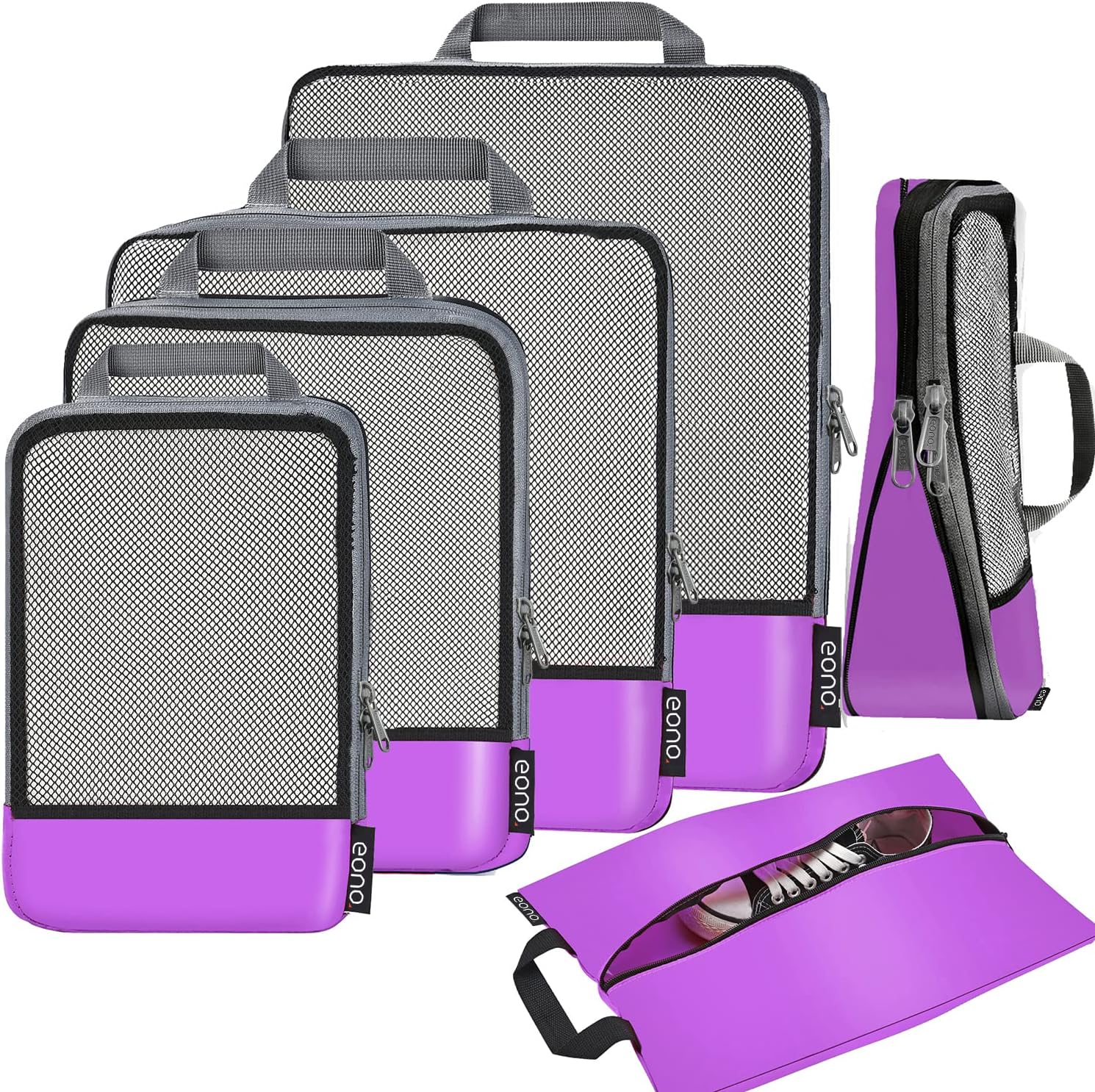 Detalle de Eono compression packing cubes set