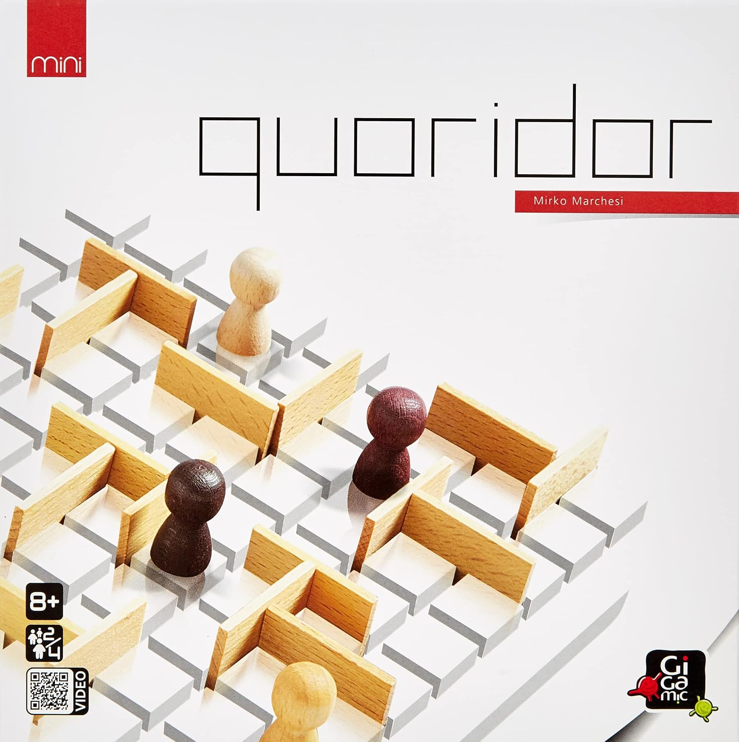 Detalle 2 de Gigamic Quoridor Mini: gioco da tavolo astratto con barriere e sfida veloce