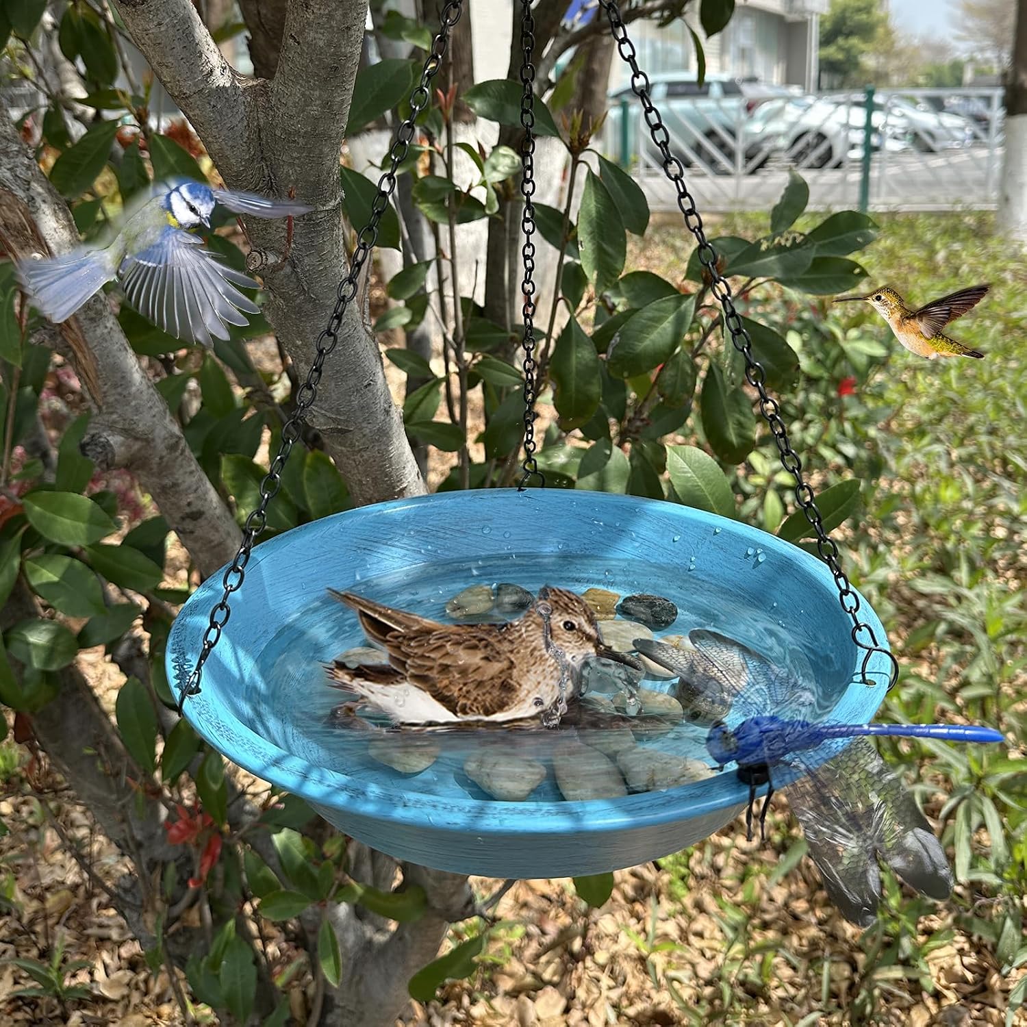 Detalle de Hanging bird bath with 11.4-inch bowl