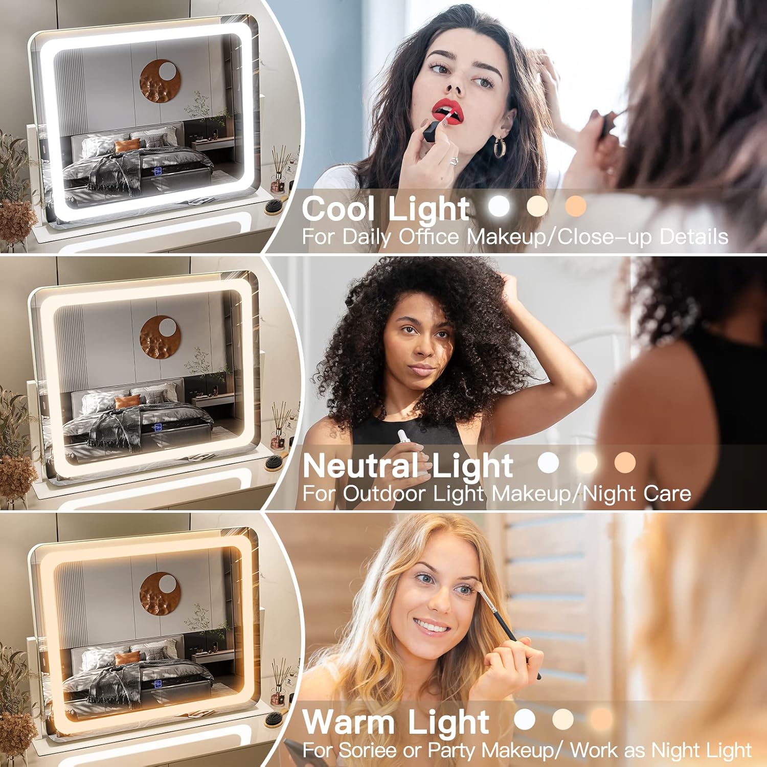 Thumbnail 1 de FENNIO Vanity Mirror 22x17 in with lights