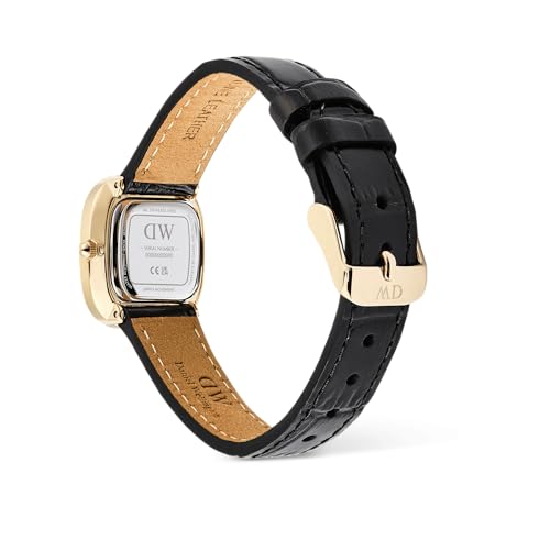Detalle 2 de Daniel Wellington Margot Orologi 24x26 in acciaio 316L placcato oro PVD con pelle genuina
