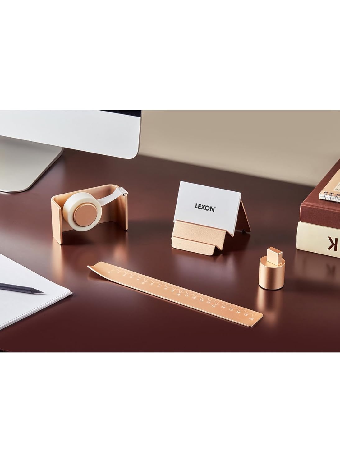 Thumbnail 1 de Lexon City règle en aluminium doré, 20 cm