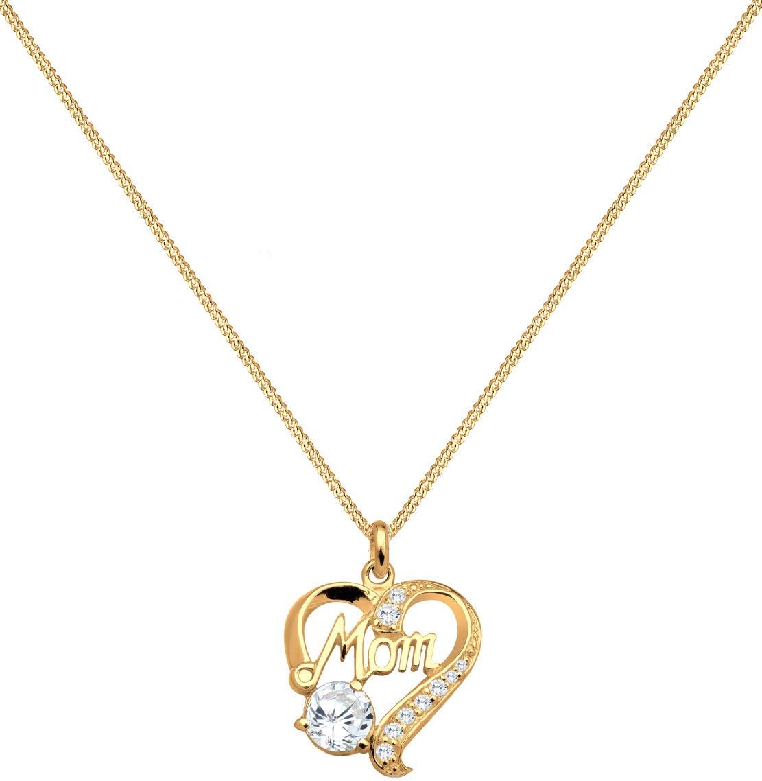 Detalle 2 de Elli Damen-Kette Herz 45 cm 925 Silber