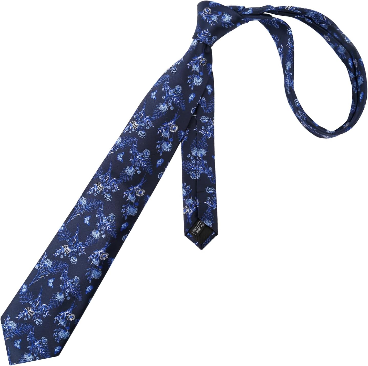 Thumbnail 2 de Alizeal Floral Patterned Necktie with Pocket Square Set – 1 Tie + 1 Pocket Square