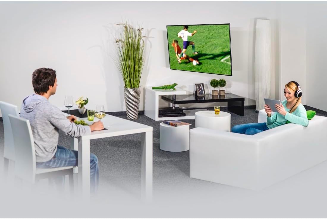 Detalle de Hama schwenkbare & neigbare TV-Wandhalterung für 19–50 Zoll (VESA 75×75 bis 200×200, bis 35 kg), schwarz