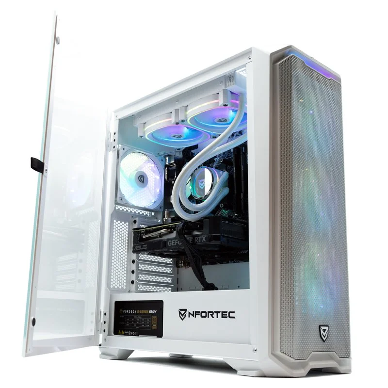 Detalle de PcCom Ready AMD Ryzen 7 5800X, 32GB, 1TB SSD, RTX 4060 Ti + Windows 11 Home – Blanco