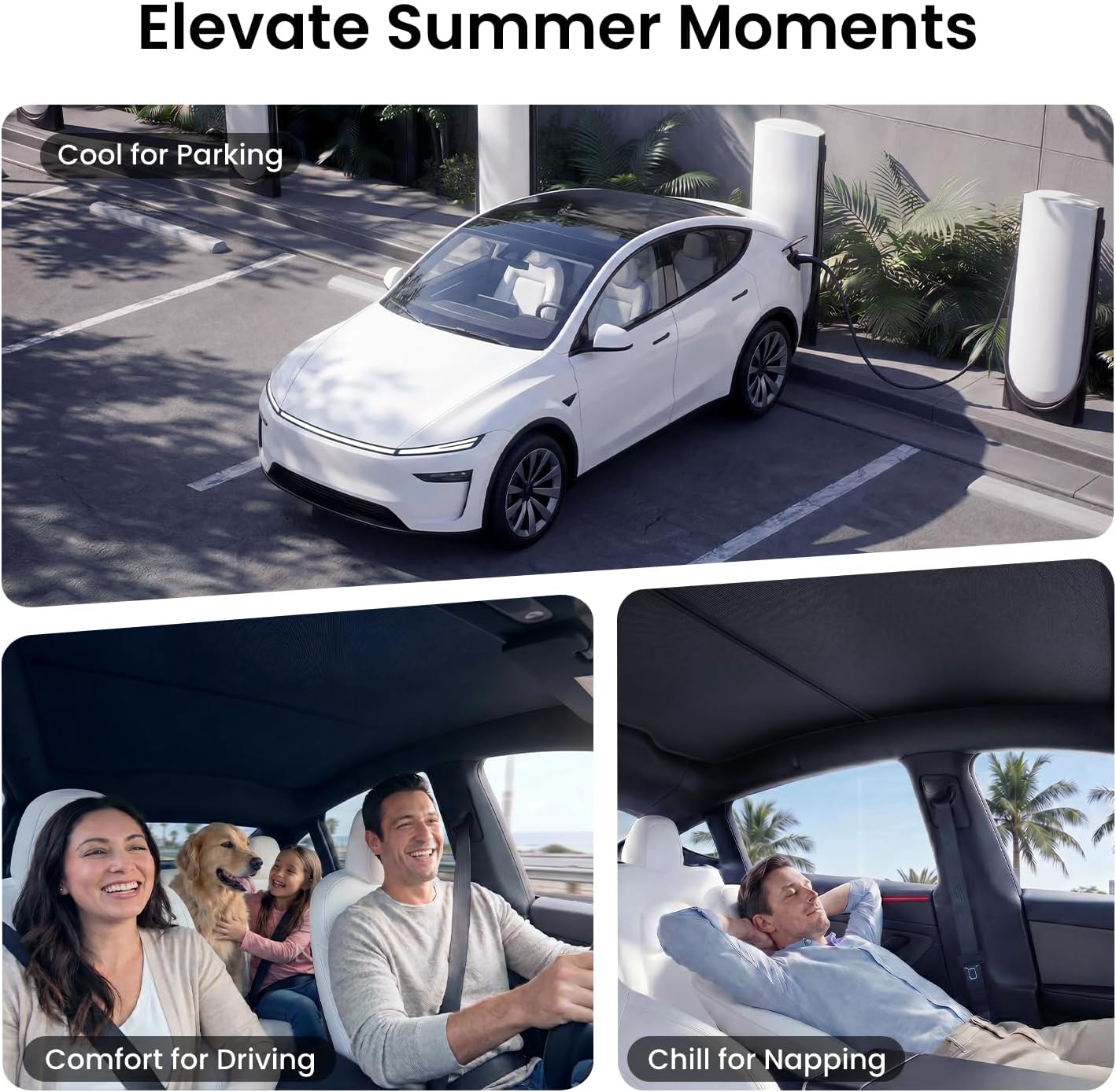 Thumbnail 6 de REEVAA 2025 Tesla Model Y Sunshade Roof 2PCS