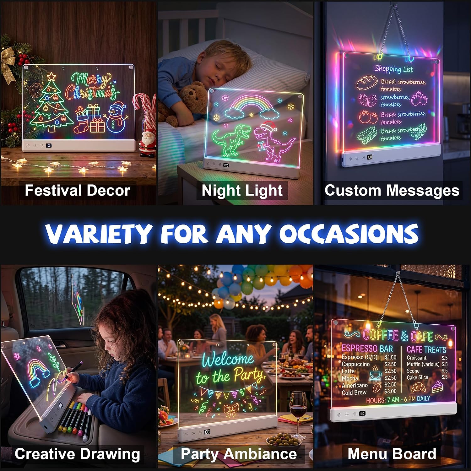 Detalle de Honesorn JSK-X18 16-Inch LED Drawing Board with 16 Light Effects