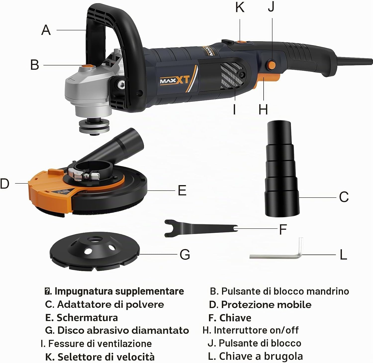 Thumbnail 4 de Levigatrice per Cemento MAXXT 1500W con aspirazione integrata e controllo polvere