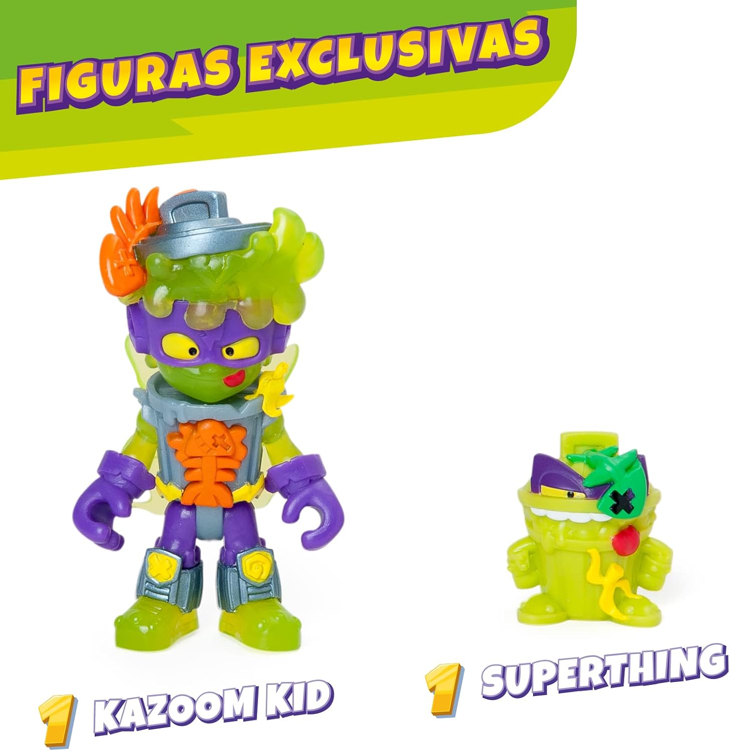 Detalle 2 de SUPERTHINGS Superbot Trasher 🤖 Robot Villano con Accesorios y Kazoom Kid