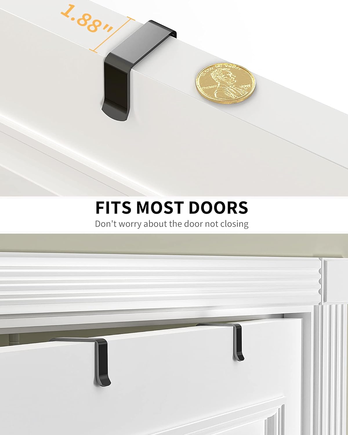 Thumbnail 2 de Moforoco 9-Tier Over The Door Pantry Organizer (Black Metal) for Spice Storage and Small Spaces