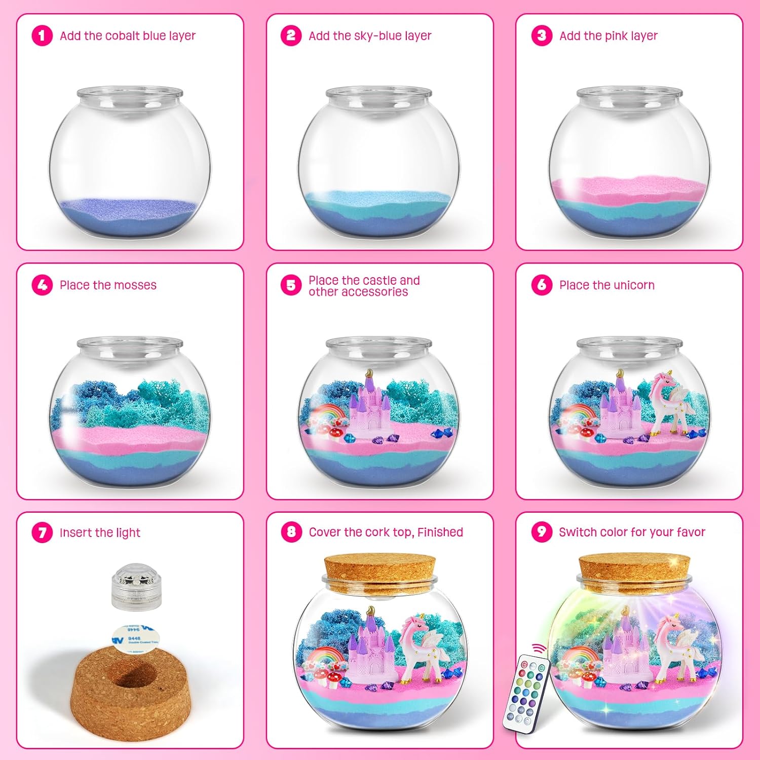Thumbnail 4 de Einhorn Terrarium Set DIY für Mädchen