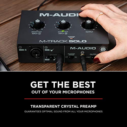 Detalle de M-Audio M-Track Solo USB Audio Interface for Recording, Streaming and Podcasting