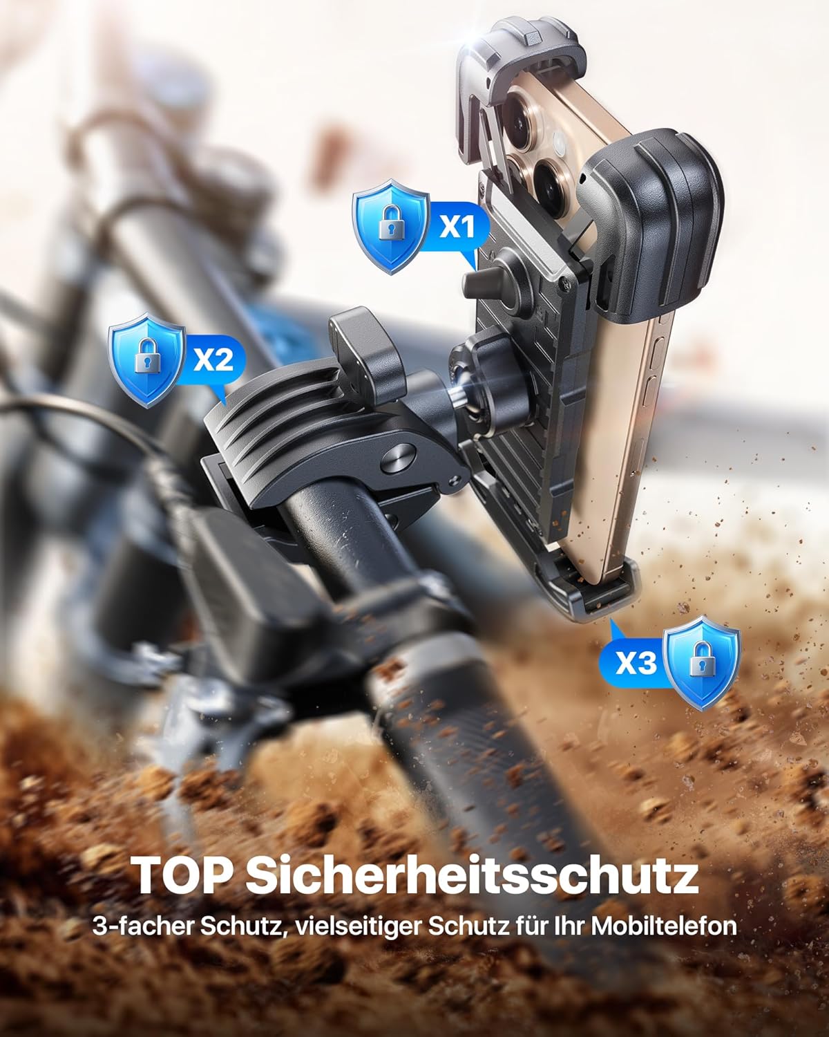 Detalle de andobil Handyhalterung Fahrrad 360° für 17/16/15