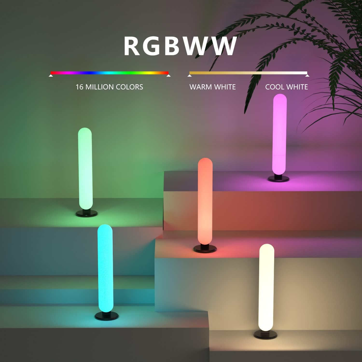 Thumbnail 1 de ALANTOP Smart Desk Lamp with WiFi APP Control – Alexa & Google Compatible, RGB + CW Lighting, Music Sync, Clip-on Design