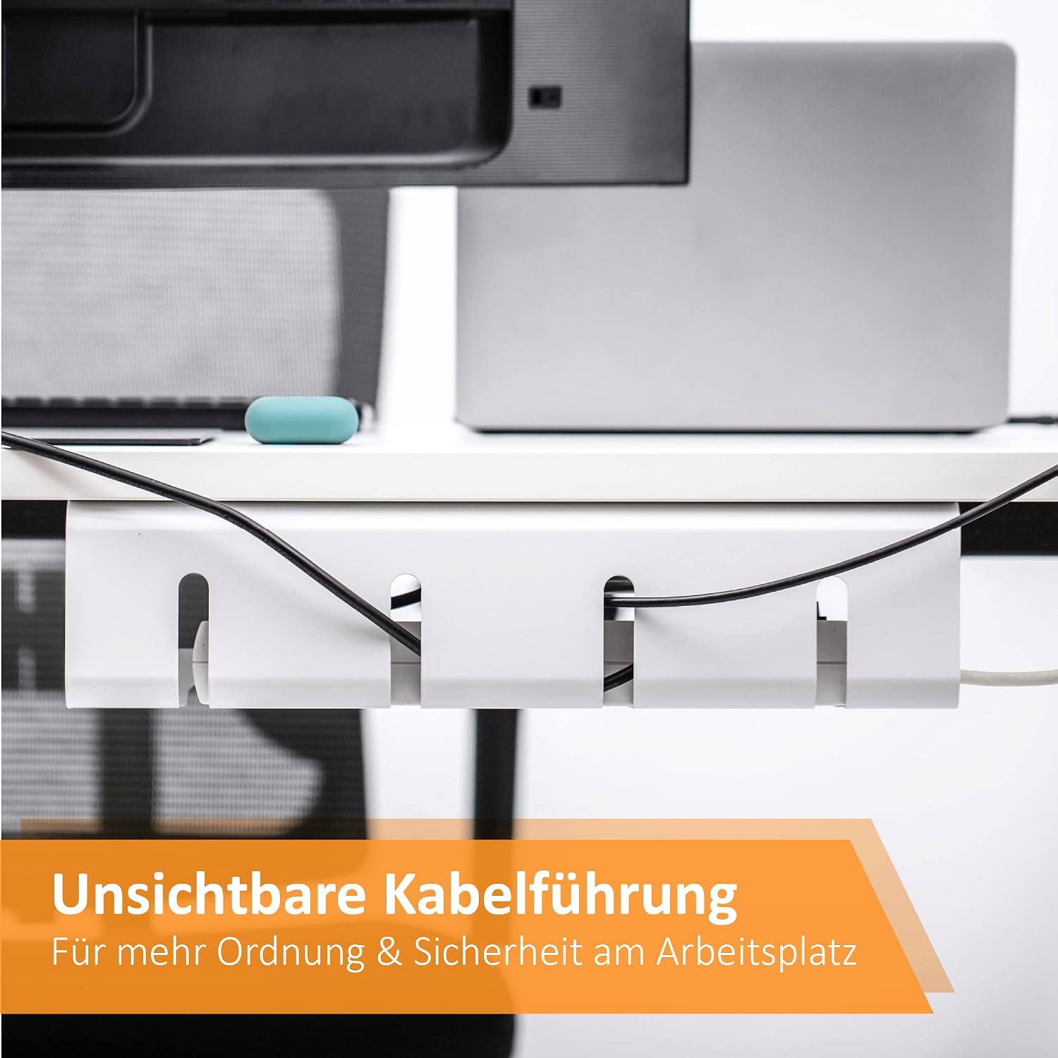 Detalle 2 de Stilemo Kabelkanal Schreibtisch 43x12x10 cm Kabelmanagement