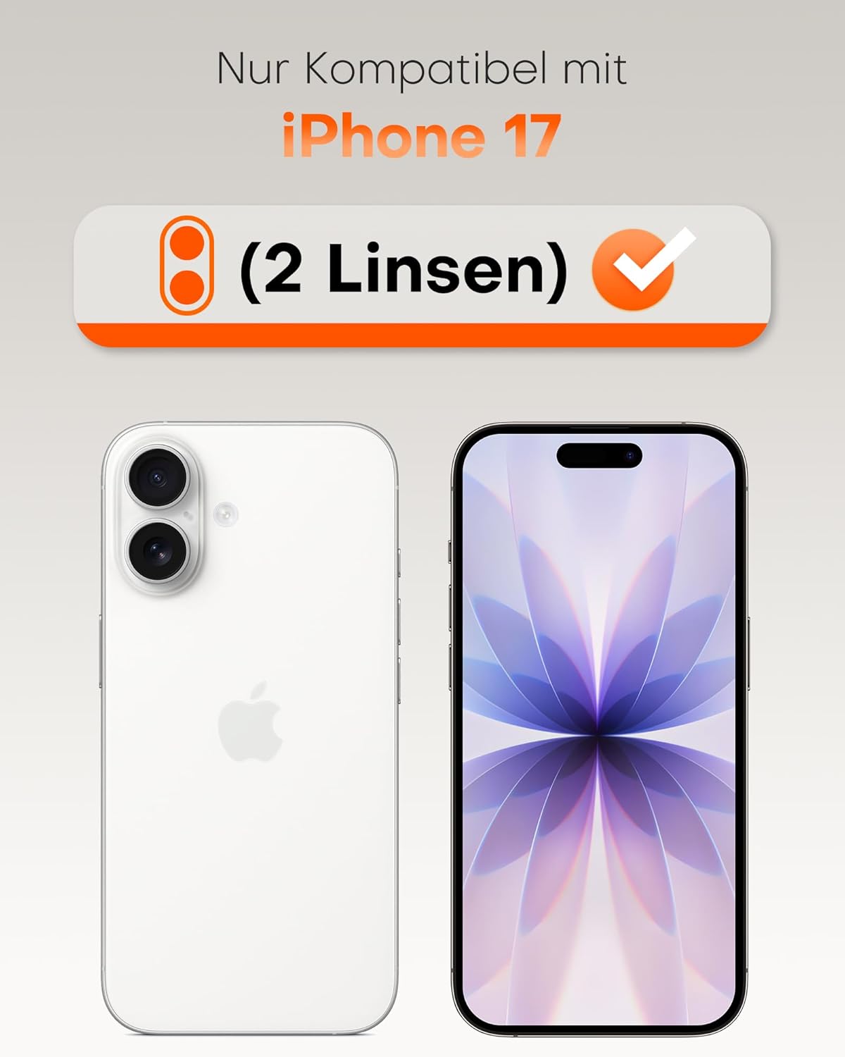 Thumbnail 1 de TOCOL 2 Sets Kameraschutz für iPhone 17 – Ultra HD, 9H, Einfache Montage, Transparent