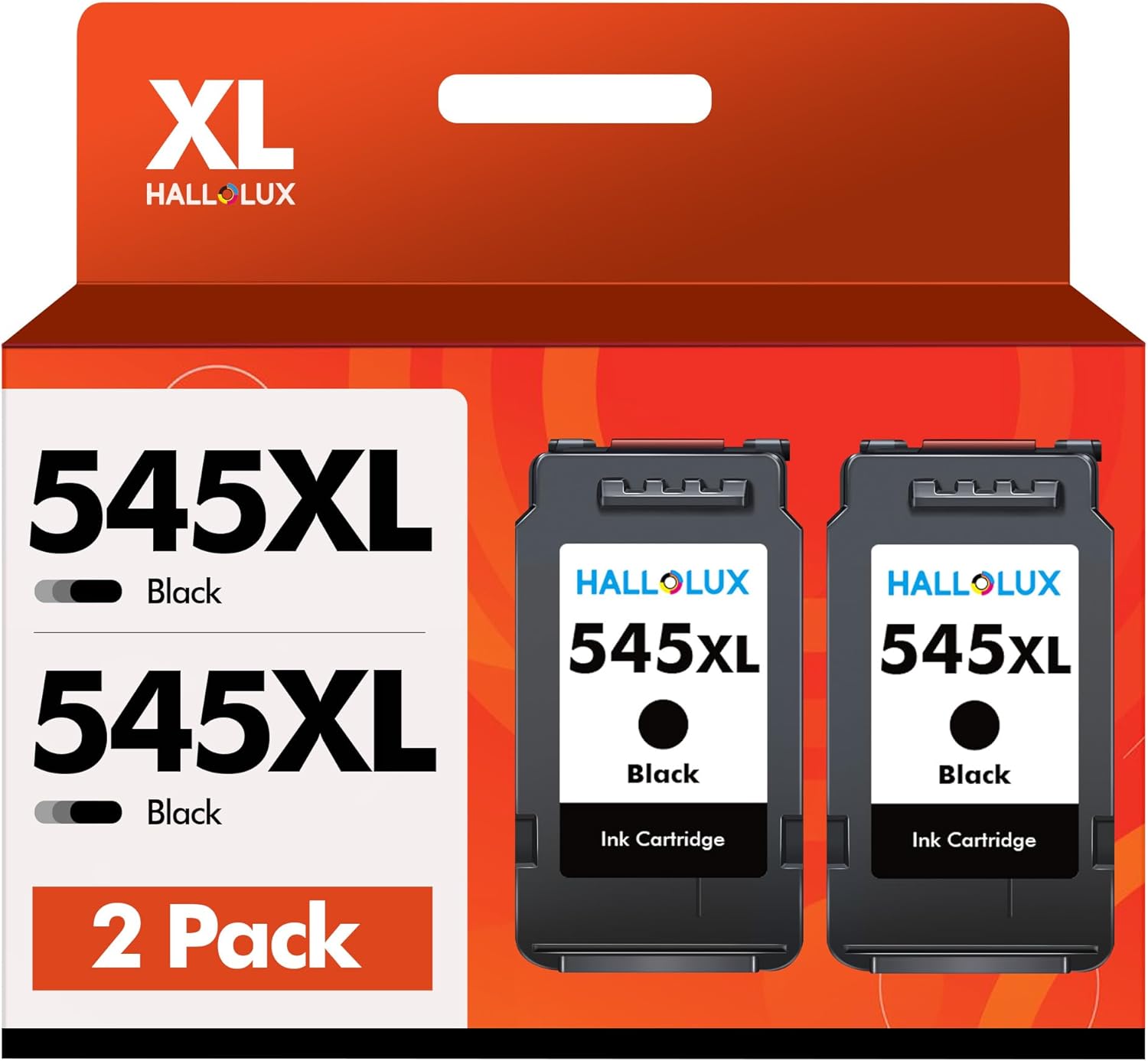 Detalle de HALLOLUX 545 XL Schwarz 2er Pack Ersatz Canon Patronen