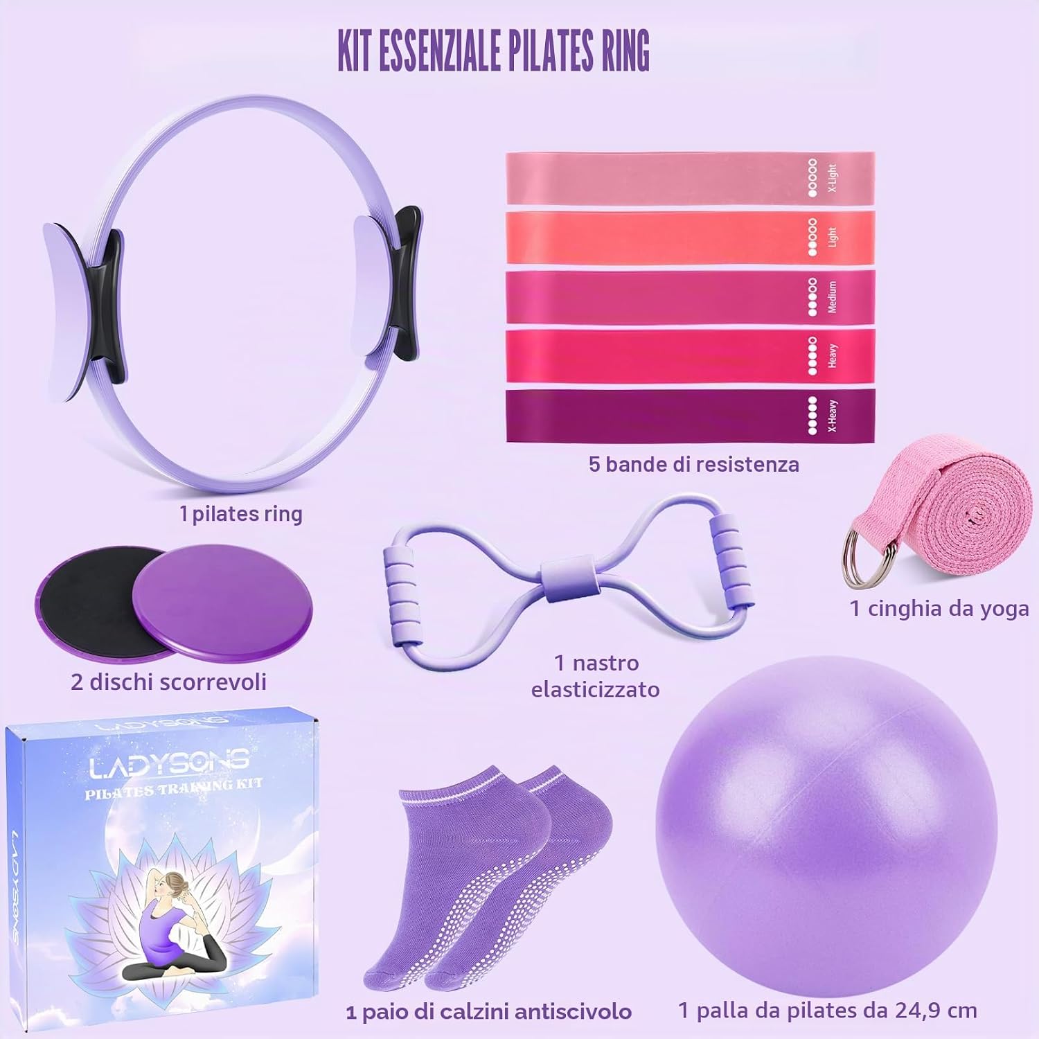 Thumbnail 6 de LADYSONS Set di anelli da pilates – Pilates Essential Kit